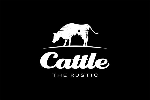 Cattle Logo Black Rustic Vintage: A Timeless Design for Agricultural and Livestock Businesses