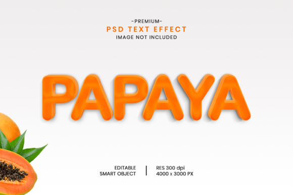 Creating Visual Impact with the Editable Fruit Papaya 3D Text Effect