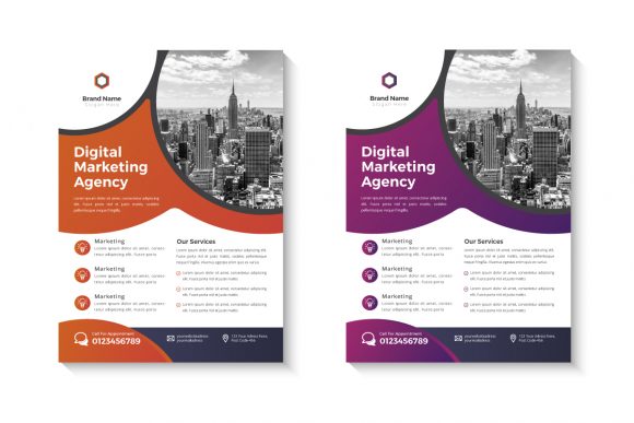 Creative Digital Marketing Flyer Design for Modern Branding