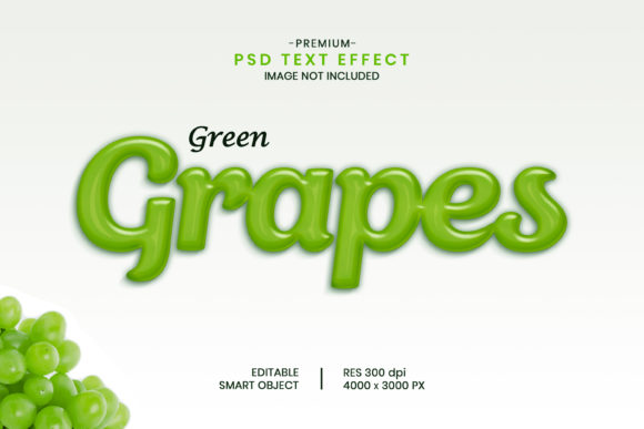 Editable Grapes Fruit 3D Text Effect: A Versatile Design Tool for Creative Professionals
