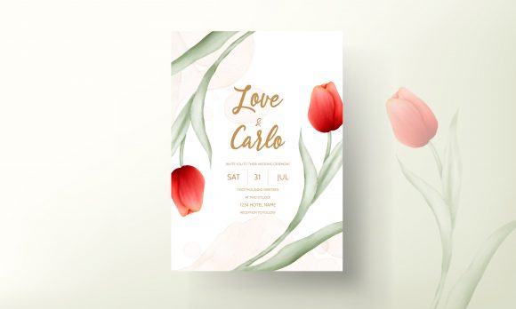 Elegant Tulip Flower Wedding Invitation: A Touch of Style for Your Special Occasion