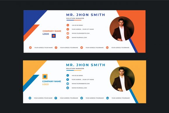 Email Signature Template Design for Modern Business Communication