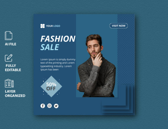 Fashion Sale Social Media Post Template
