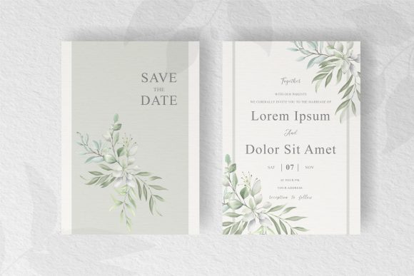 Foliage Arrangement Wedding Invitation