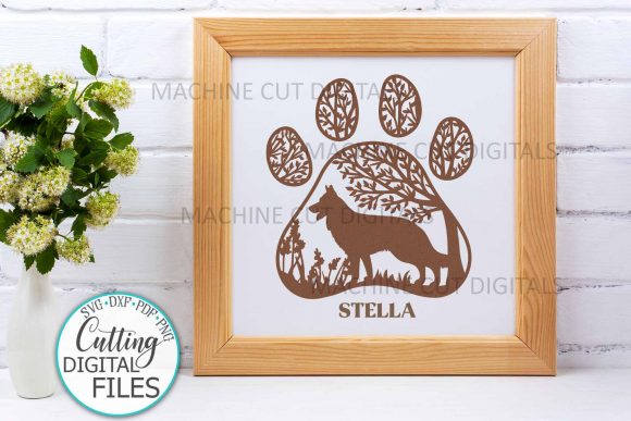 German Shepherd Paw Dog Round Sign – A Creative and Versatile Design for Modern Makers