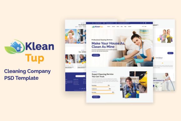 Kleantup: A Modern Cleaning Service Design Template