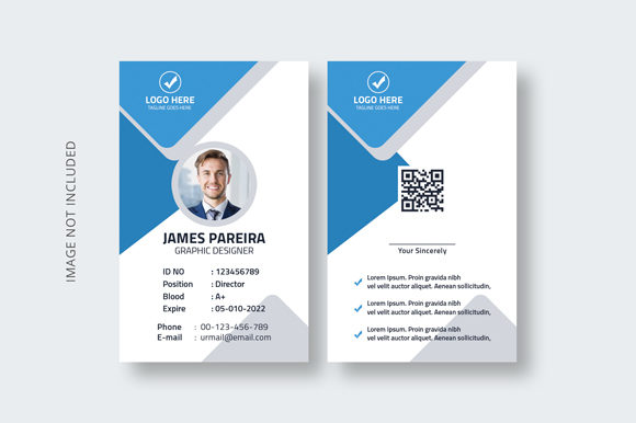 Triangles ID Card Layout: A Unique Design for Professional Identity