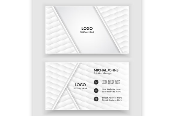 Visiting Card in White Color: Simple, Modern, and Professional